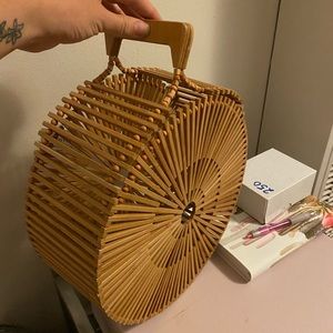 Zaha rounded Cult Gaia bag in natural